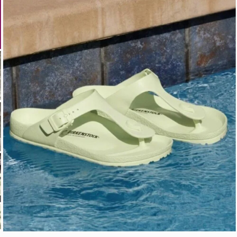 Birkenstock EVA Thong Sandals in Pale Mint